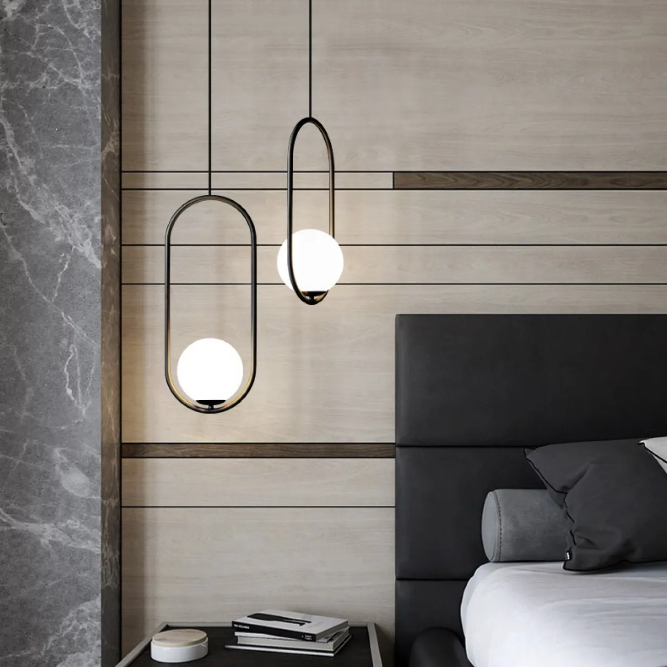 Подвесной светильник Matthew McCormick hoop 50 Chrome MILA Pendant от ImperiumLoft