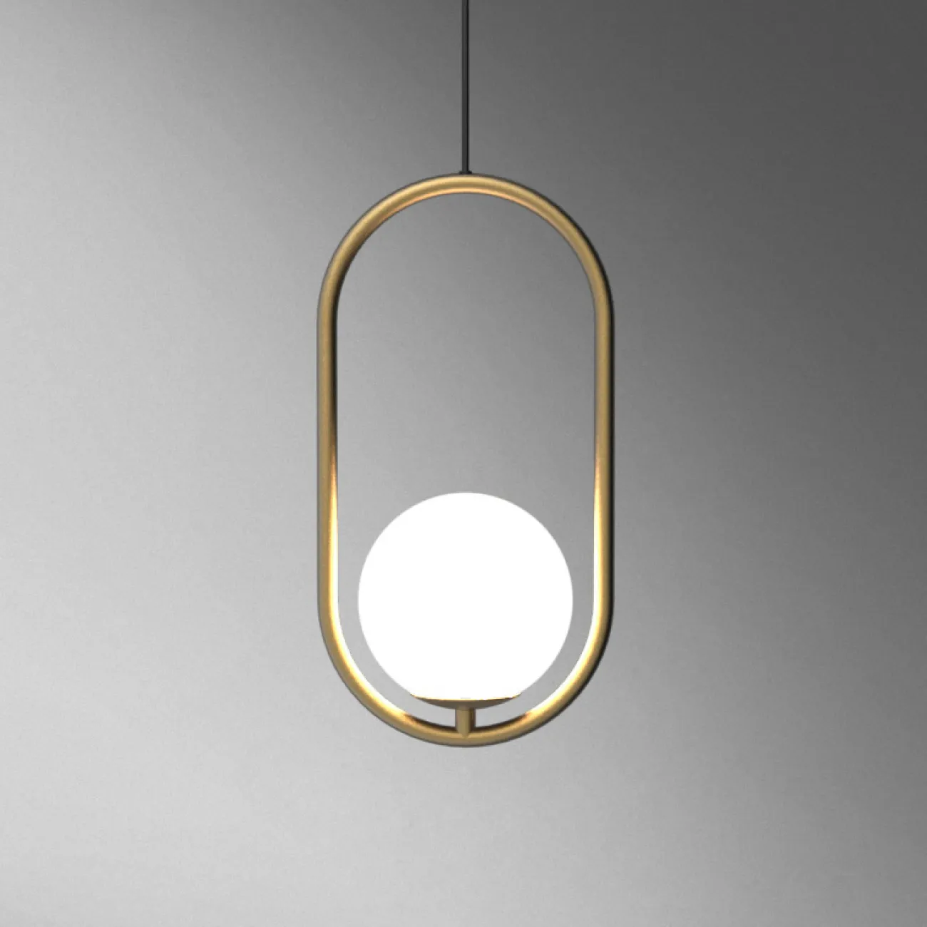 Подвесной светильник Matthew McCormick hoop 40 Black MILA Pendant от ImperiumLoft