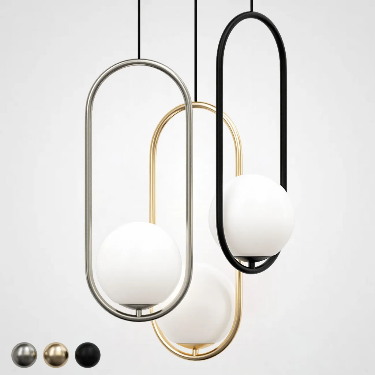 Подвесной светильник Matthew McCormick hoop 40 Chrome MILA Pendant от ImperiumLoft