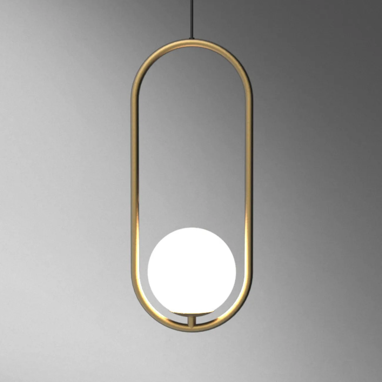 Подвесной светильник Matthew McCormick hoop 40 Black MILA Pendant от ImperiumLoft