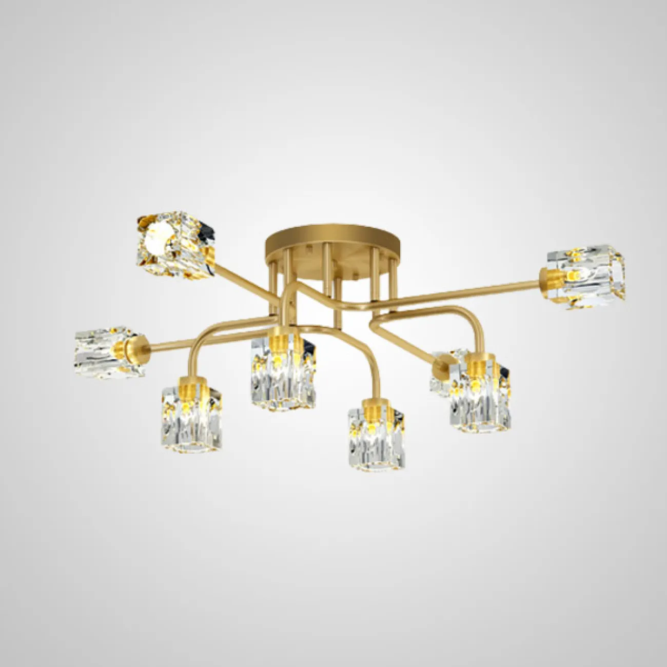 Потолочная люстра MICHAL L4 Brass от ImperiumLoft Потолочная люстра MICHAL L4 Brass от ImperiumLoft