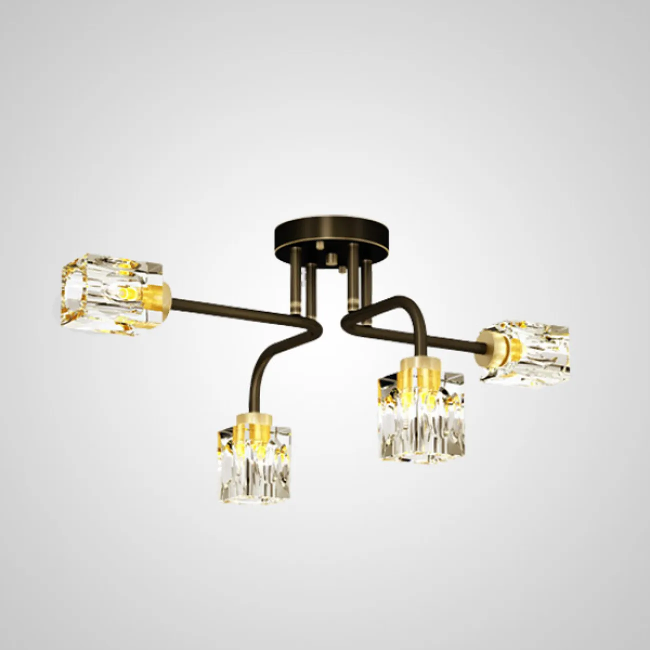 Потолочная люстра MICHAL L4 Brass от ImperiumLoft