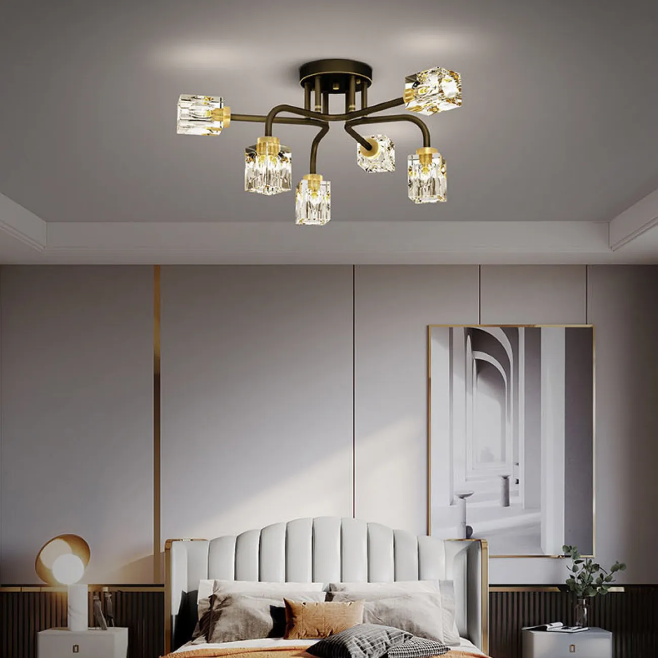 Потолочная люстра MICHAL L4 Brass от ImperiumLoft