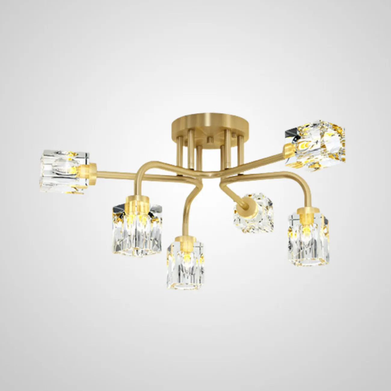 Потолочная люстра MICHAL L4 Brass от ImperiumLoft