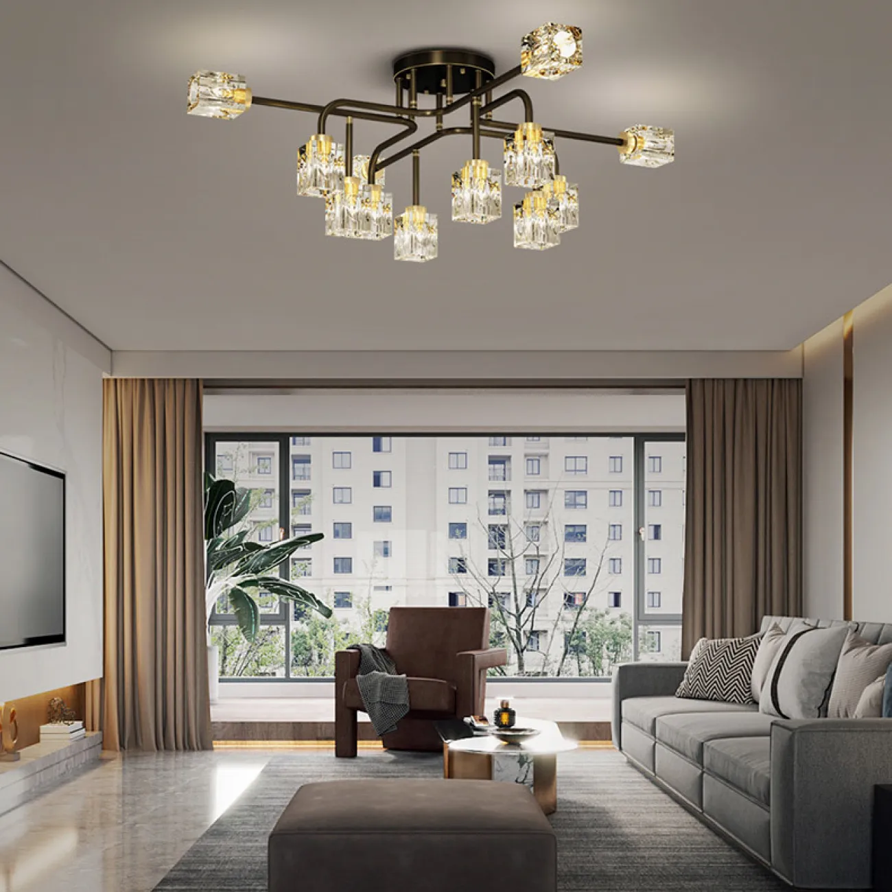 Потолочная люстра MICHAL L4 Brass от ImperiumLoft