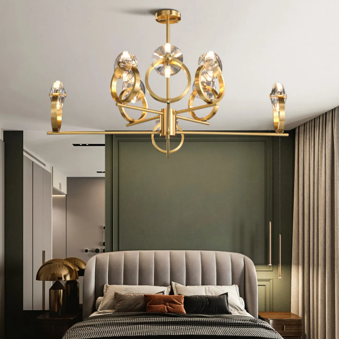 Потолочная люстра ADONICA CH B L12 от ImperiumLoft