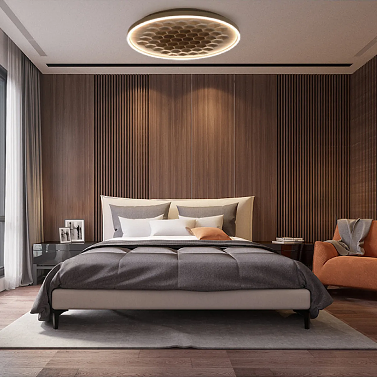 Потолочный светильник HONEY D60 Gold/Light wood от ImperiumLoft