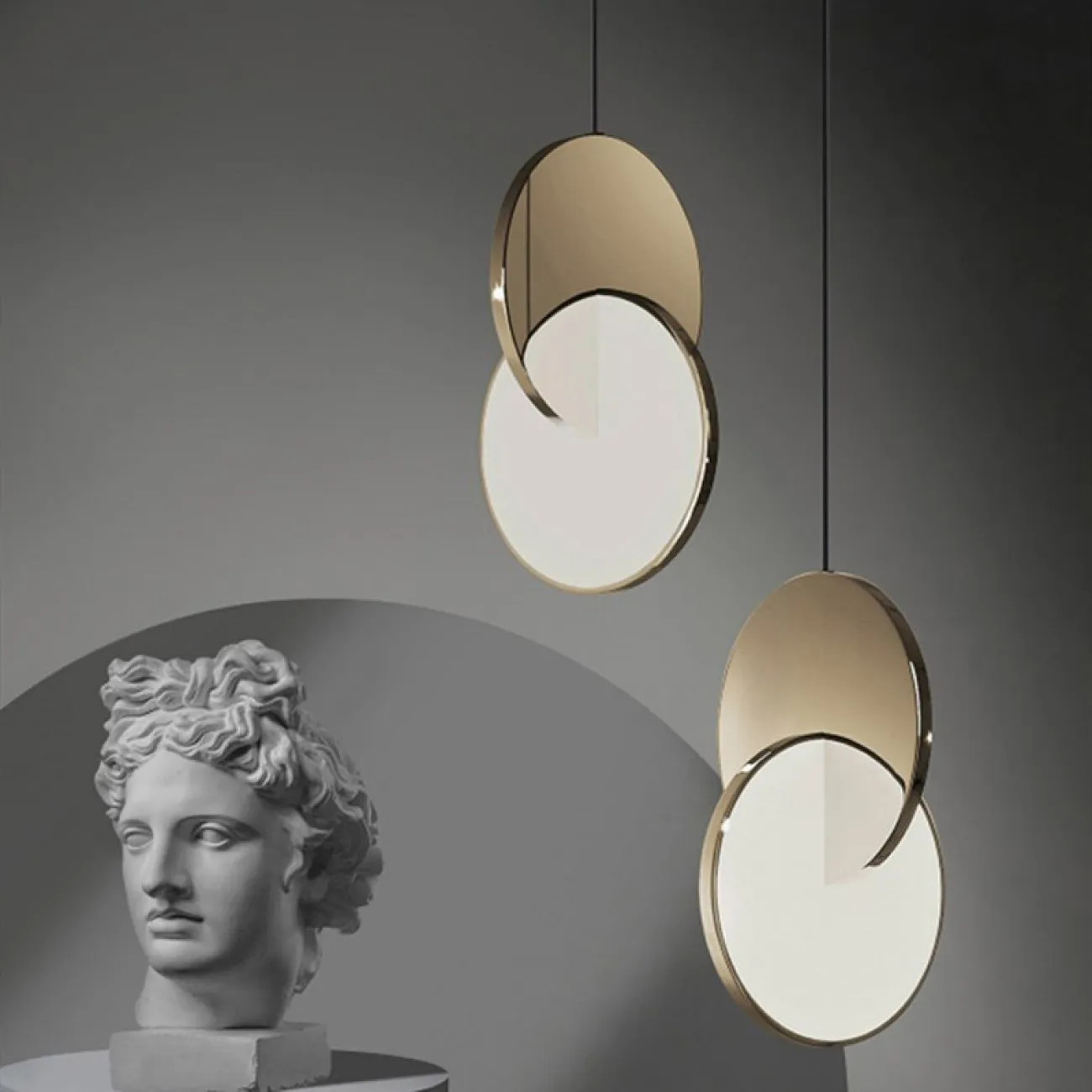 Подвесной светильник ECLIPSE PENDANT LIGHT by broom Gold от ImperiumLoft