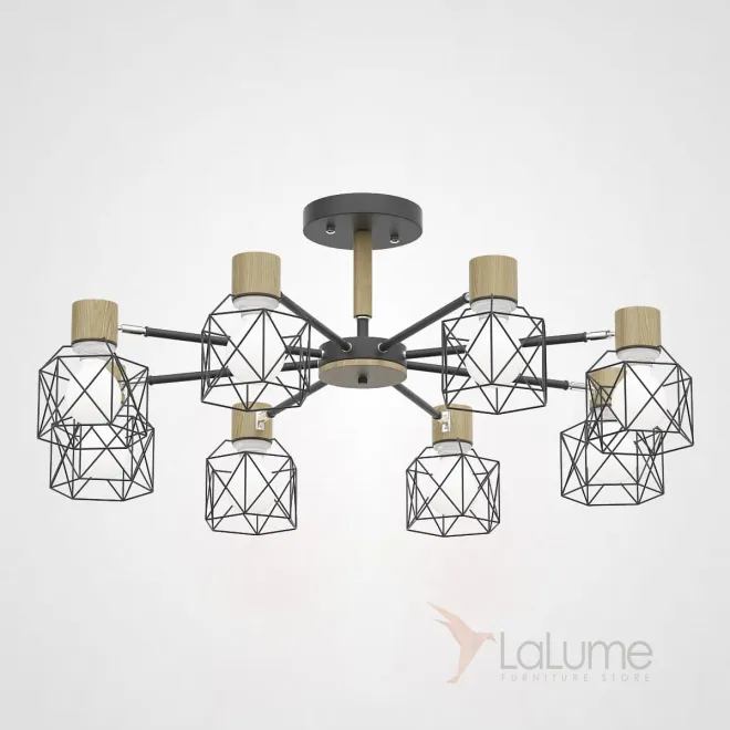 Потолочная люстра CORF B3 Black 8 lamps от ImperiumLoft Потолочная люстра CORF B3 Black 8 lamps от ImperiumLoft