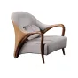 Кожаное кресло для отдыха из массива дерева KASKOM 37298-29