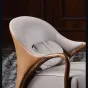 Кожаное кресло для отдыха из массива дерева KASKOM 37298-29