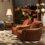 Роскошное кожаное кресло из массива дерева KASKOM 37299-29