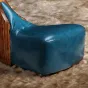 Кожаное кресло для отдыха из массива дерева KASKOM 37301-29