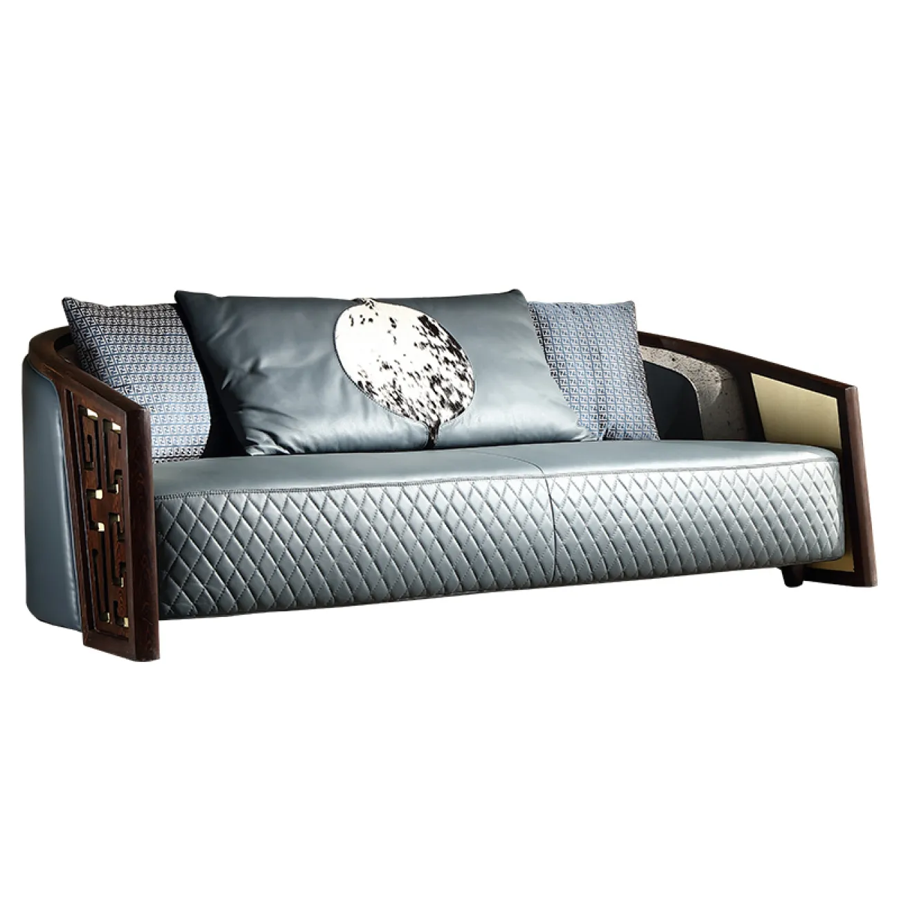  Кожаный диван из массива дерева KASKOM 37303-29