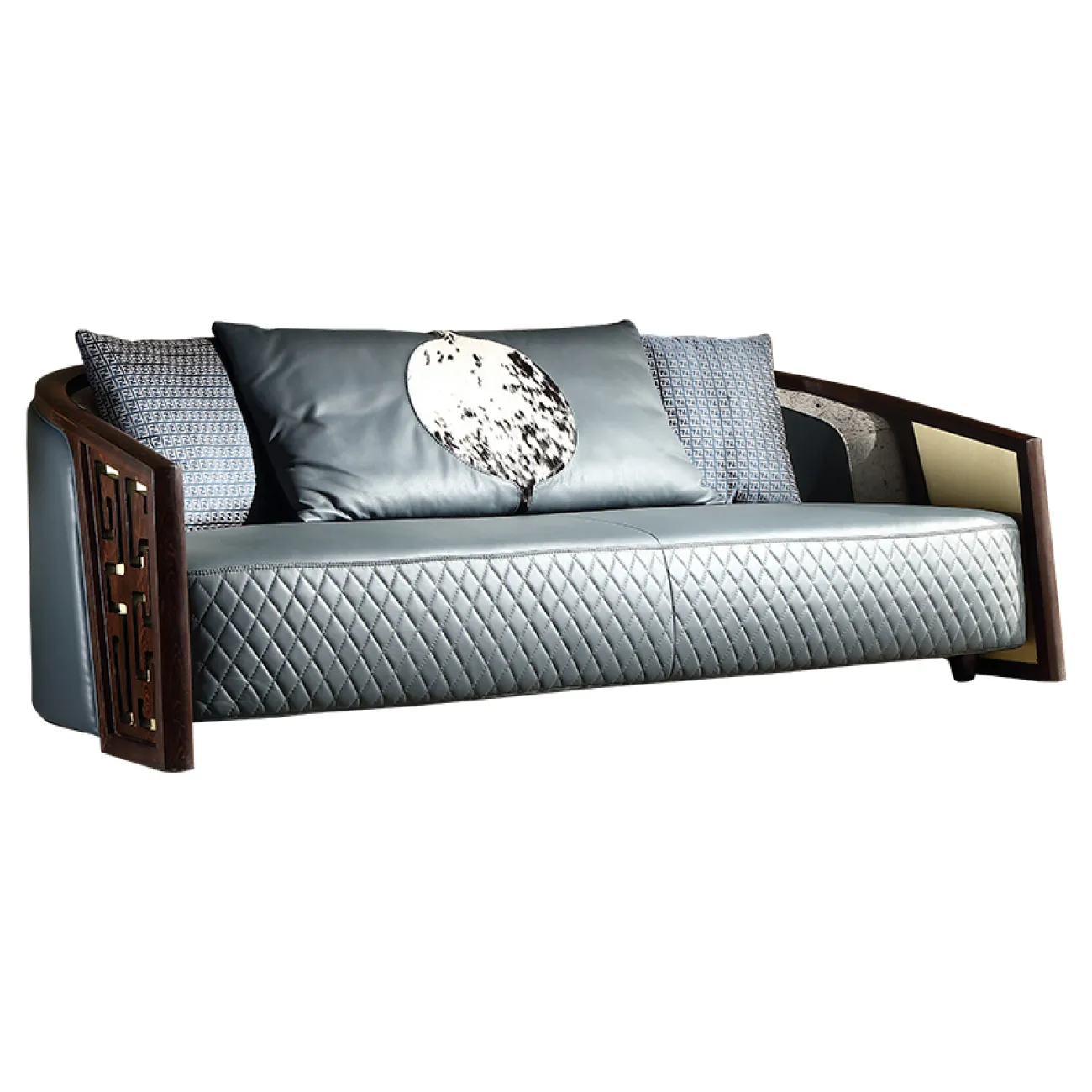  Кожаный диван из массива дерева KASKOM 37303-29