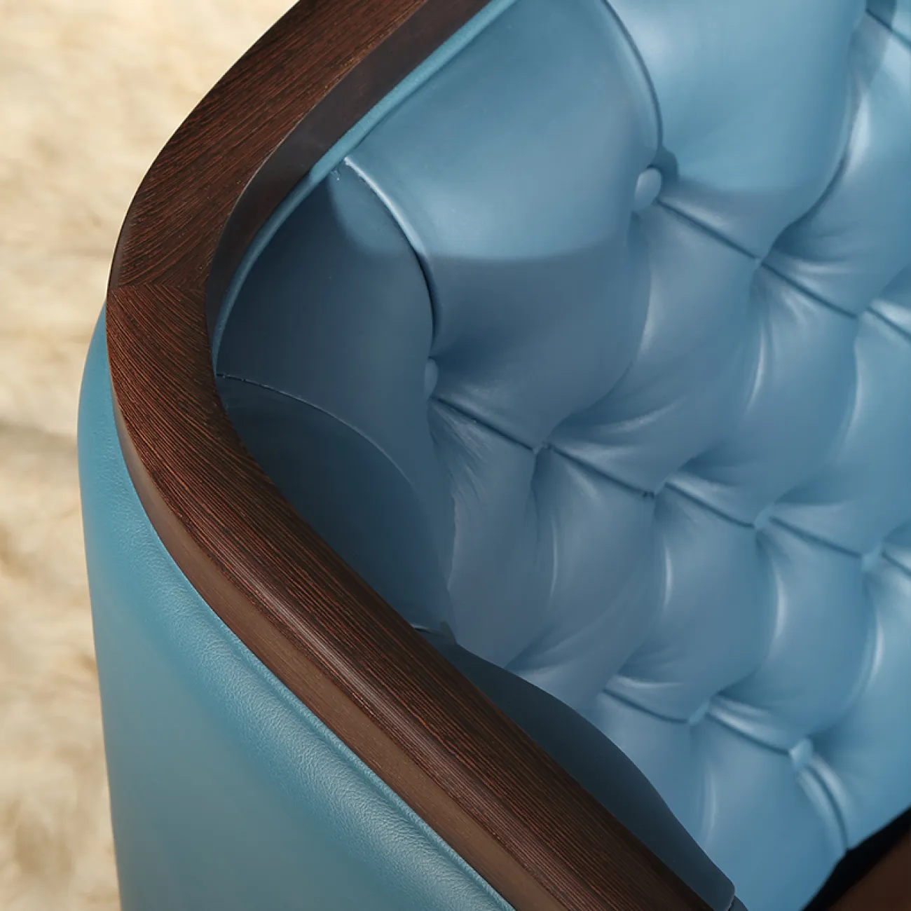 Кресло из массива чёрного дерева с высокой спинкой KASKOM 37305-29