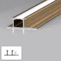 Профиль соединительный под LED ленту для панелей 9 мм латунь 6078-88 от LaLume