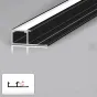 Профиль торцевой под LED ленту для панелей 4 мм черный 6019-88 от LaLume