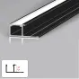 Профиль торцевой под LED ленту для панелей 9 мм черный 6024-88 от LaLume