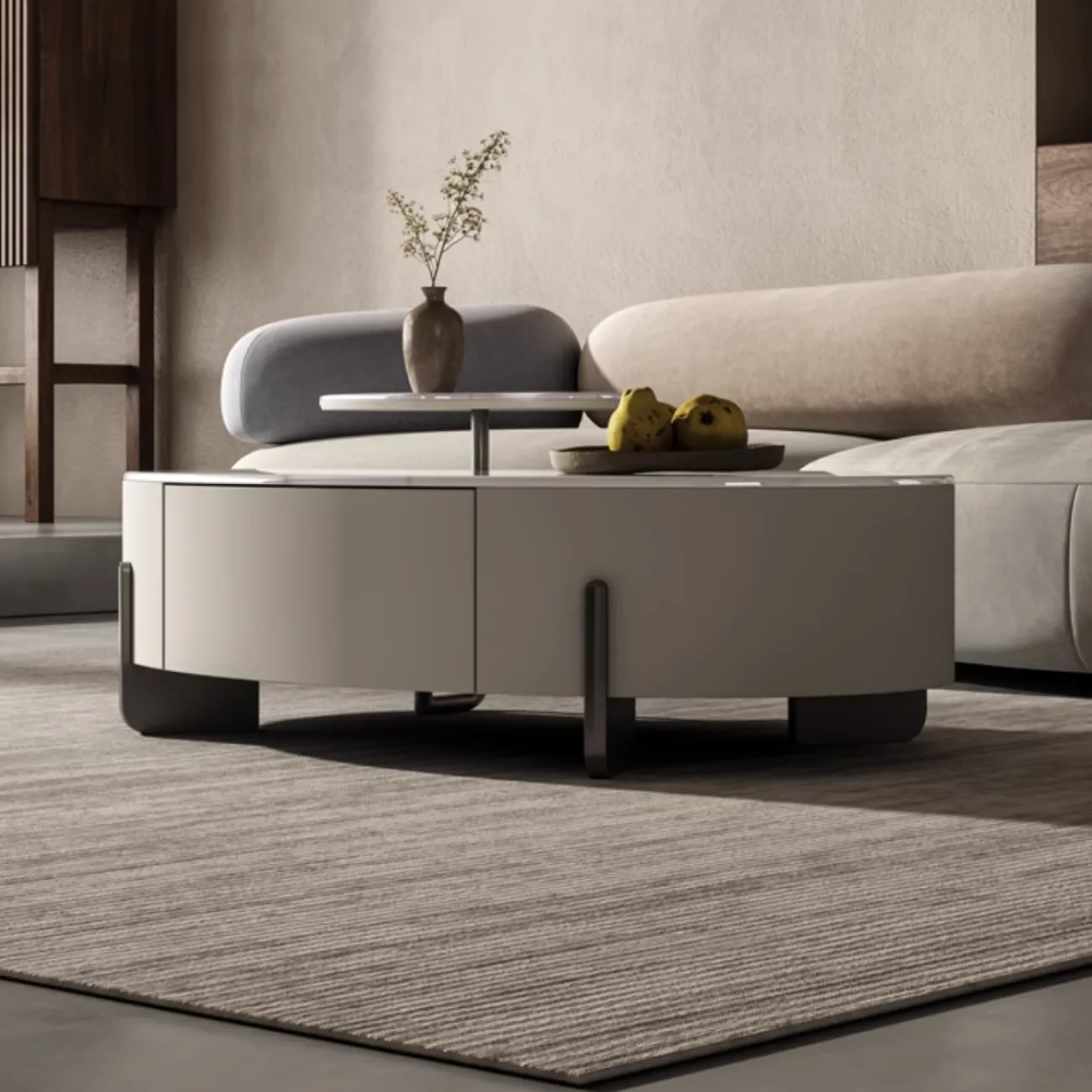 Дизайнерский мраморный журнальный столик специальной формы KBOOS 35649-29 Дизайнерский мраморный журнальный столик специальной формы KBOOS 35649-29