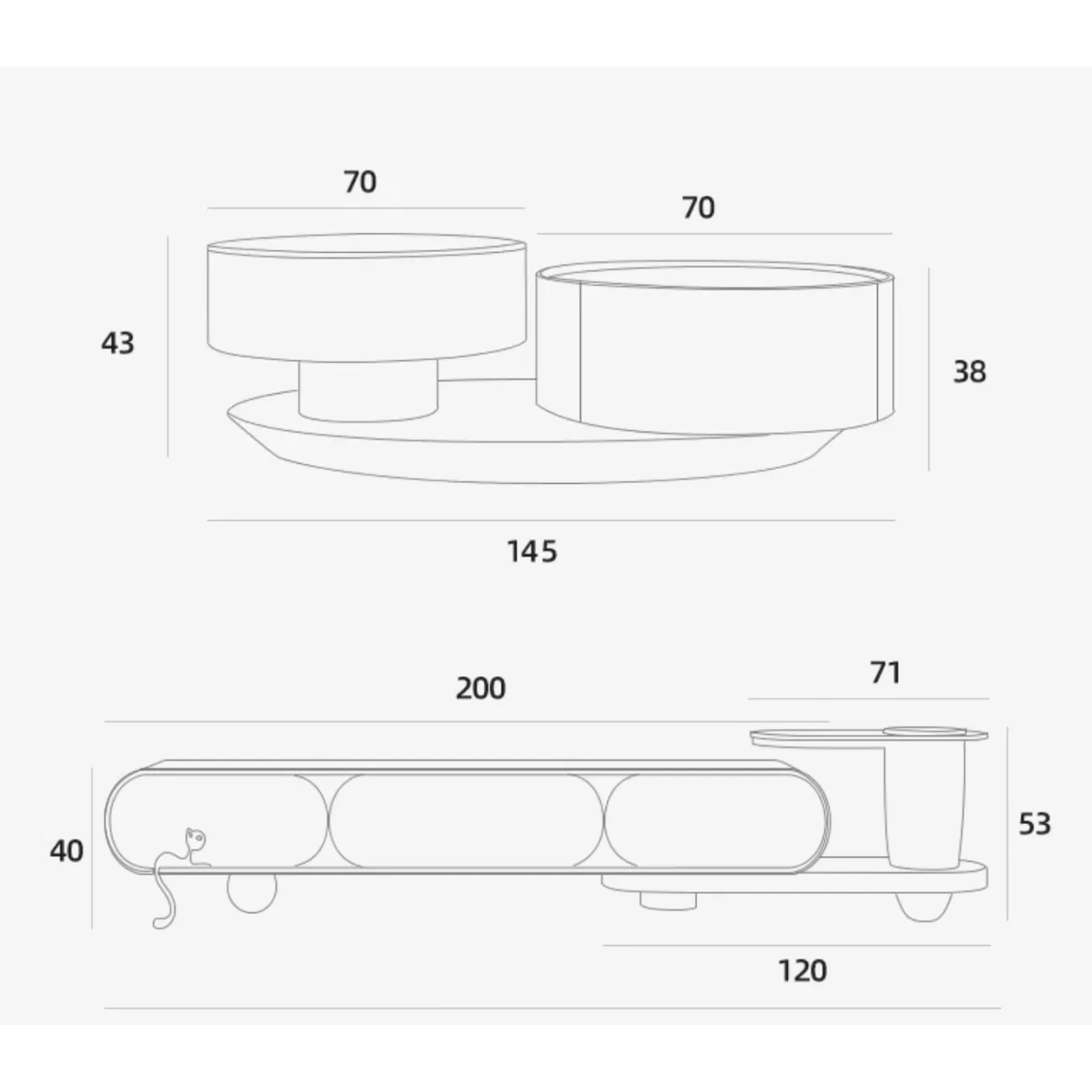 Комбинированный шкаф-журнальный столик для телевизора KBOOS 35652-29