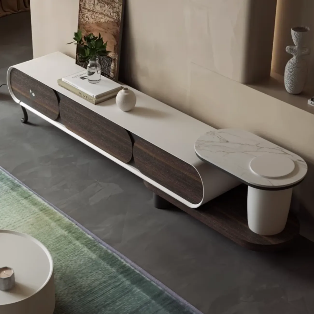 Комбинированный шкаф-журнальный столик для телевизора KBOOS 35652-29