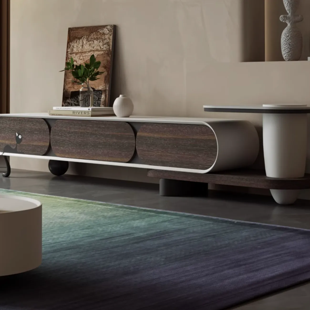 Комбинированный шкаф-журнальный столик для телевизора KBOOS 35652-29