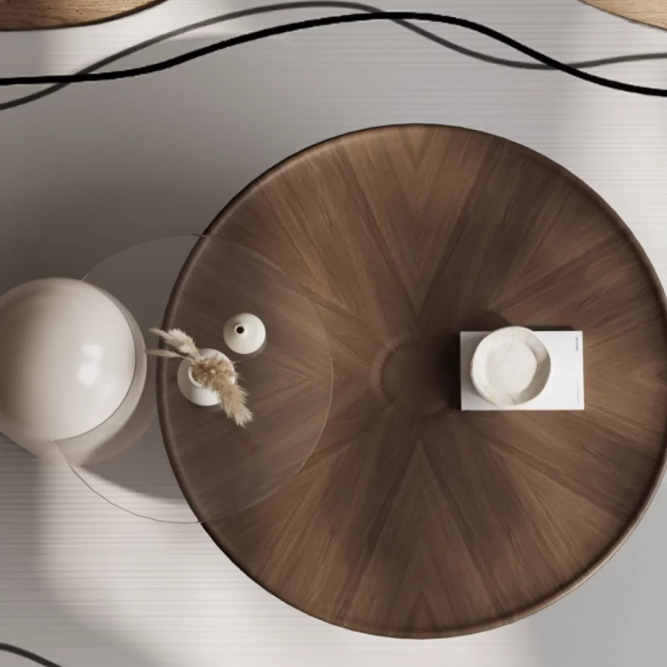 Дизайнерский круглый журнальный столик из цельного дерева KBOOS 35653-29 Дизайнерский круглый журнальный столик из цельного дерева KBOOS 35653-29