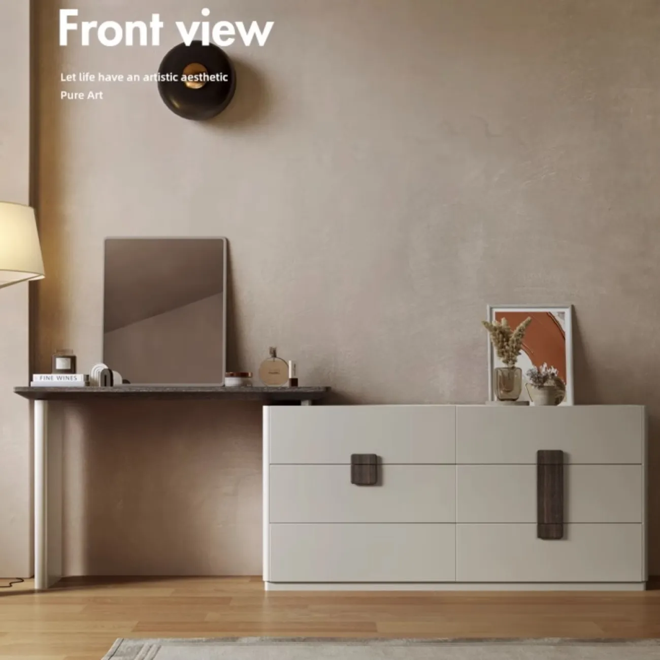 Дизайнерский выдвижной угловой туалетный столик встроенный шкаф KBOOS 35655-29