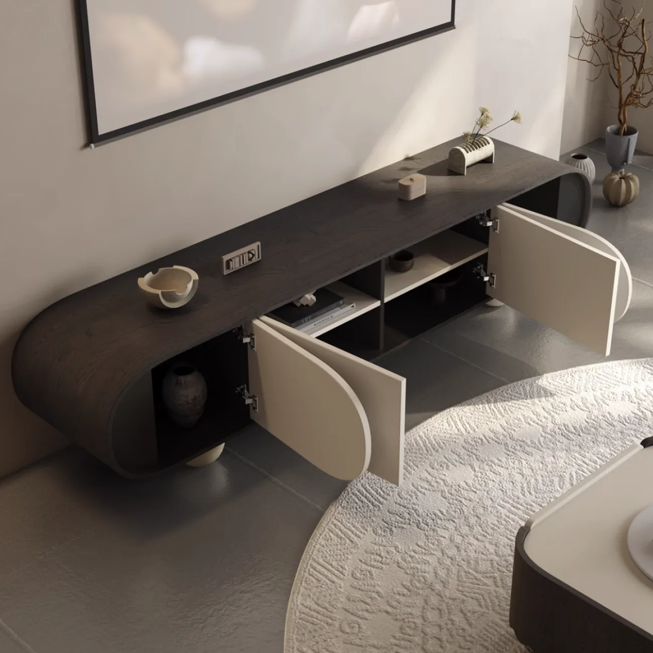 Легкий роскошный комод под телевизор KBOOS 35658-29 Легкий роскошный комод под телевизор KBOOS 35658-29