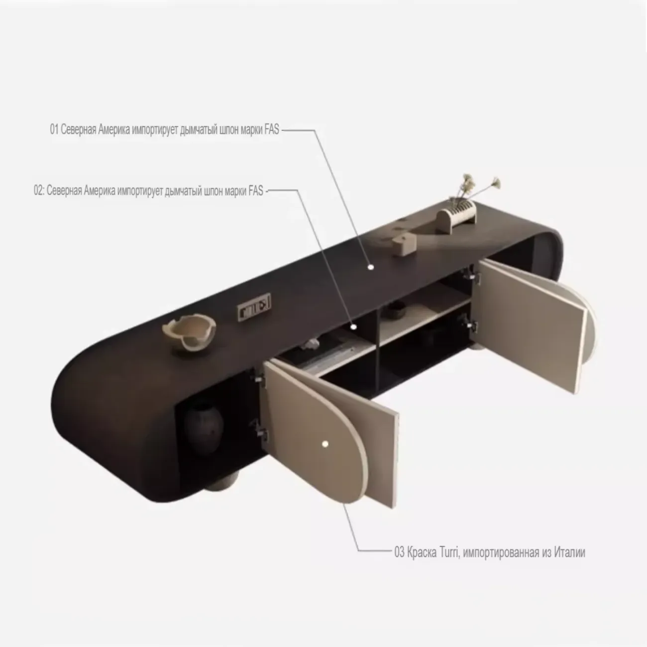 Легкий роскошный комод под телевизор KBOOS 35658-29 Легкий роскошный комод под телевизор KBOOS 35658-29