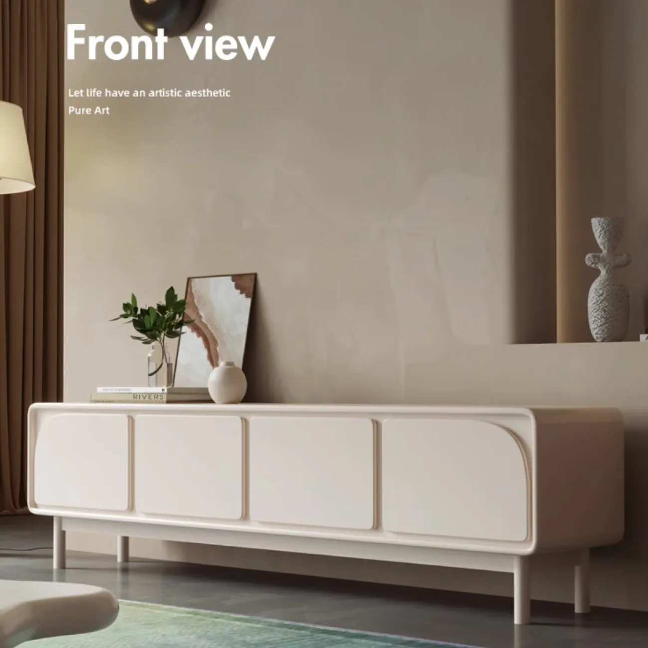 Креативный ТВ-стол из массива дерева  и чайный столик KBOOS 35661-29