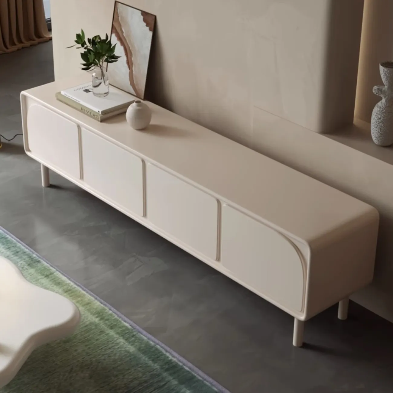 Креативный ТВ-стол из массива дерева  и чайный столик KBOOS 35661-29