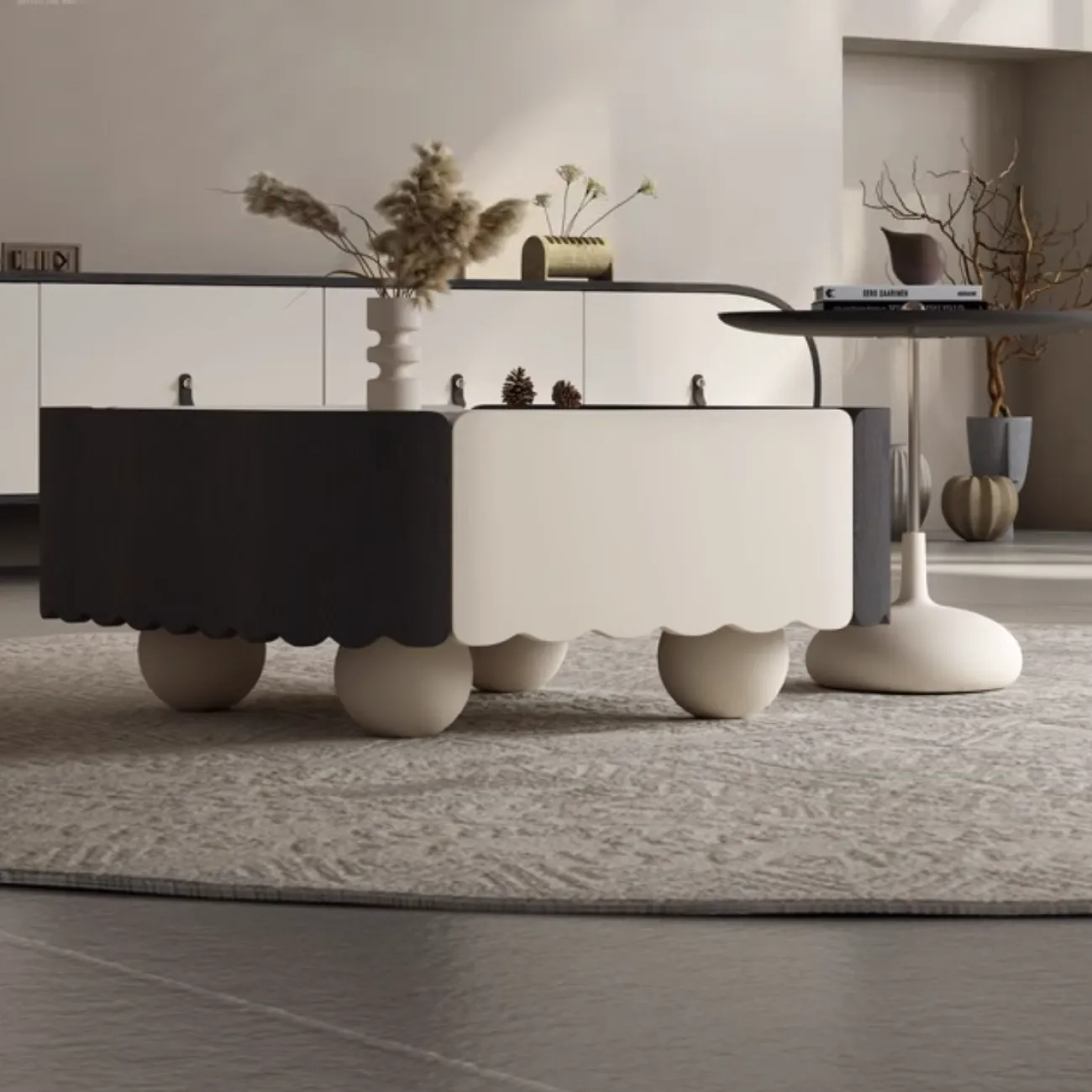 Дизайнерский журнальный столик в стиле ваби-саби KBOOS 35662-29