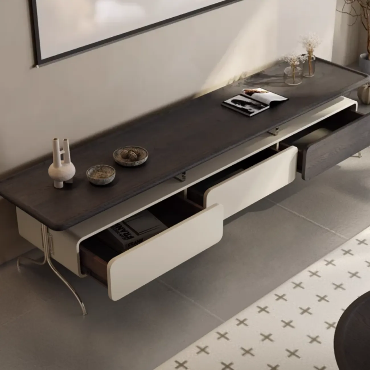 Дизайнерский комод под ТВ из массива дерева KBOOS 35664-29 