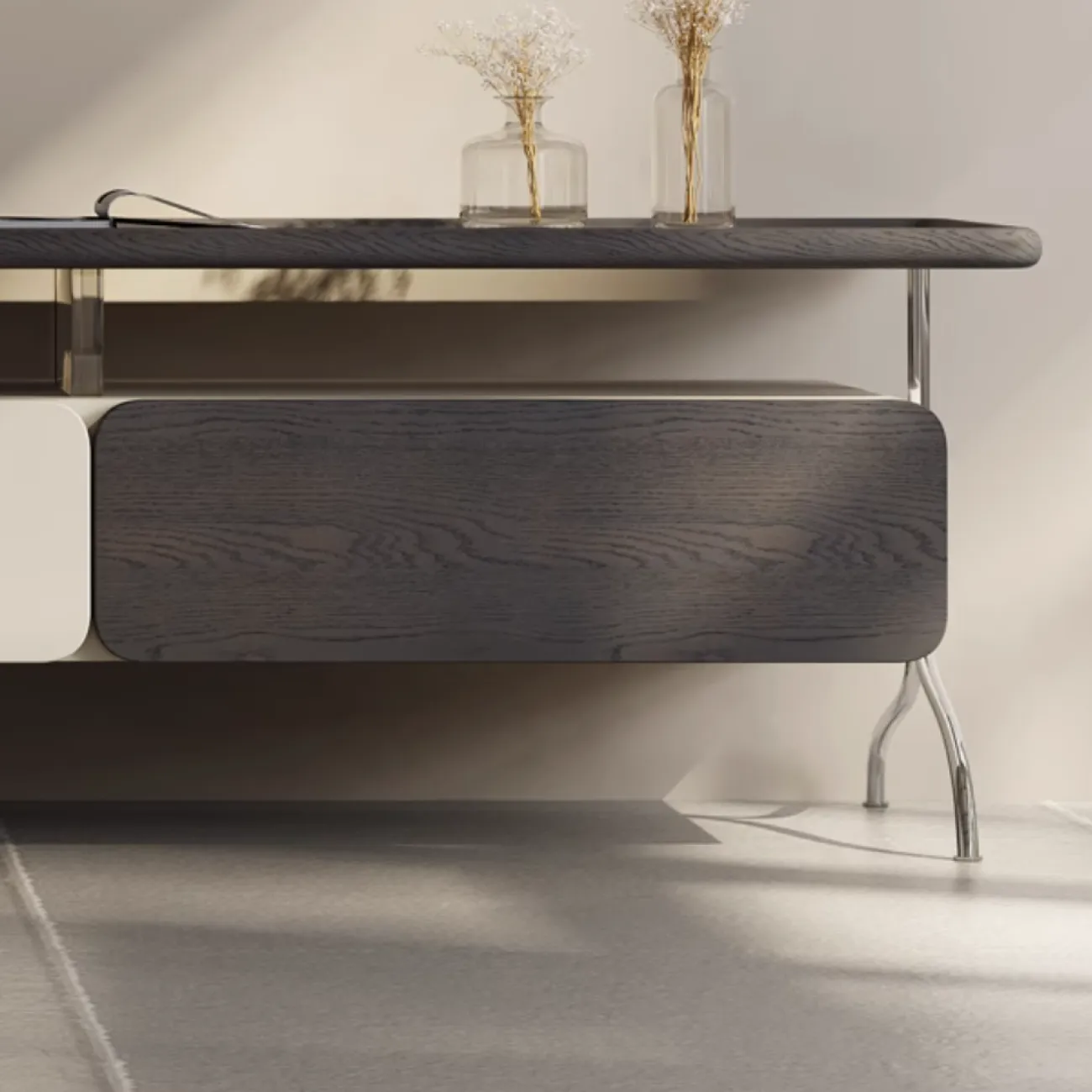 Дизайнерский комод под ТВ из массива дерева KBOOS 35664-29 