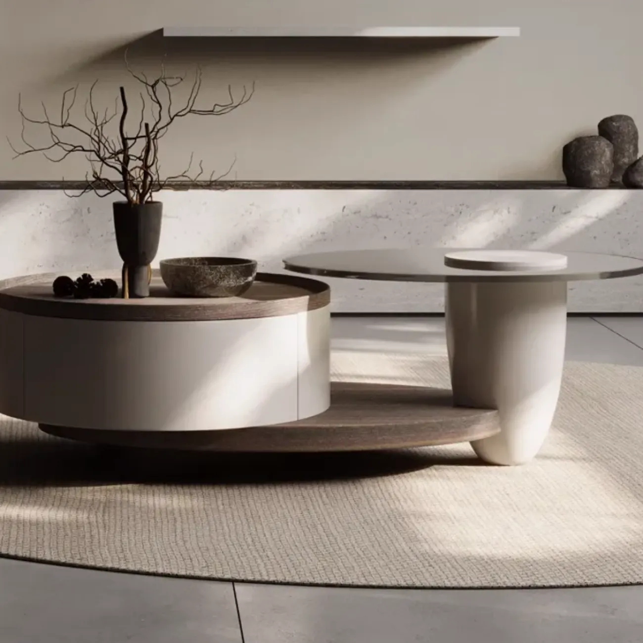 Круглый журнальный столик из закаленного стекла KBOOS 35666-29 Круглый журнальный столик из закаленного стекла KBOOS 35666-29