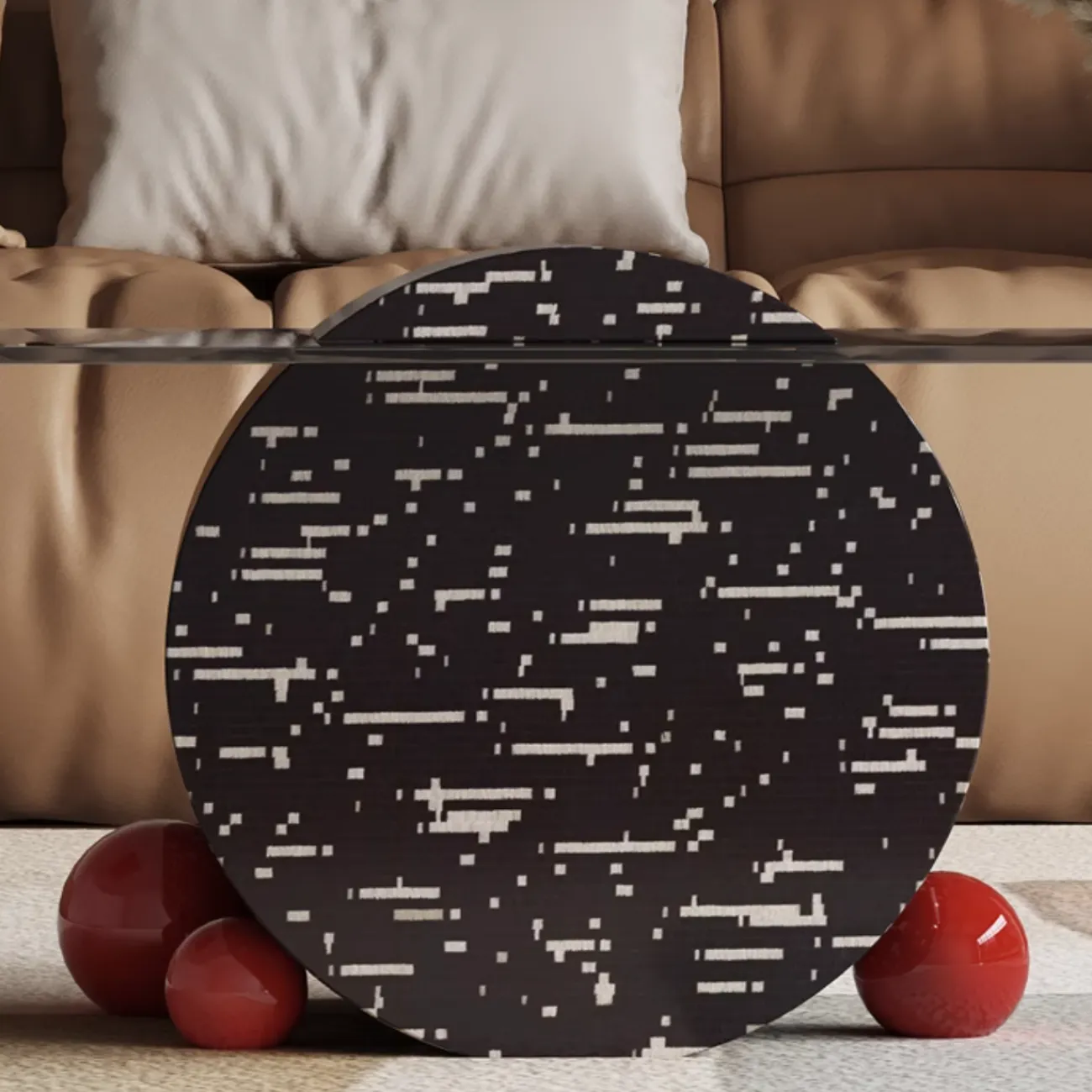 Роскошный овальный журнальный столик из закаленного стекла KBOOS 35669-29 Роскошный овальный журнальный столик из закаленного стекла KBOOS 35669-29