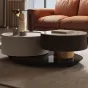 Роскошный круглый журнальный столик из каменной плиты KBOOS 35670-29