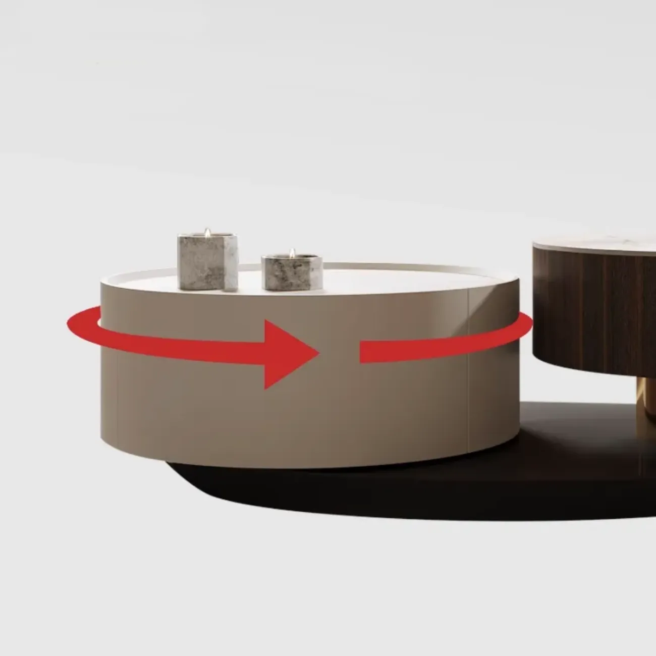 Роскошный круглый журнальный столик из каменной плиты KBOOS 35670-29 Роскошный круглый журнальный столик из каменной плиты KBOOS 35670-29