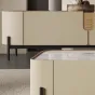 Комод под ТВ из седельной кожи и каменной плиты KBOOS 35672-29