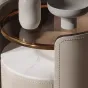 Кожаный прикроватный столик в стиле седла из массива KBOOS 35676-29