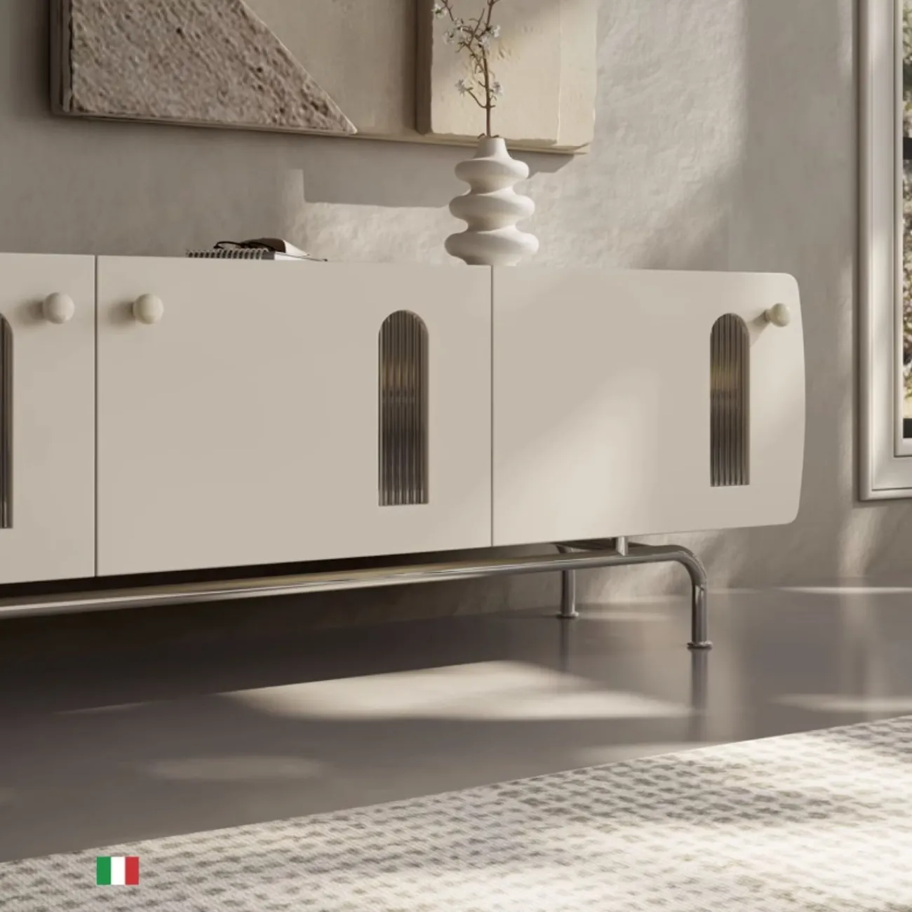 Роскошная ТВ тумба из массива дерева KBOOS 35773-29