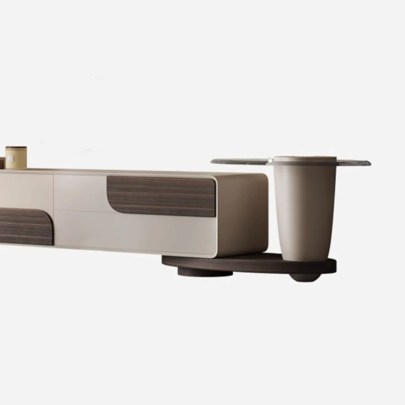 Дизайнерская тумба под телевизор в стиле Ваби-саби KBOOS 35776-29