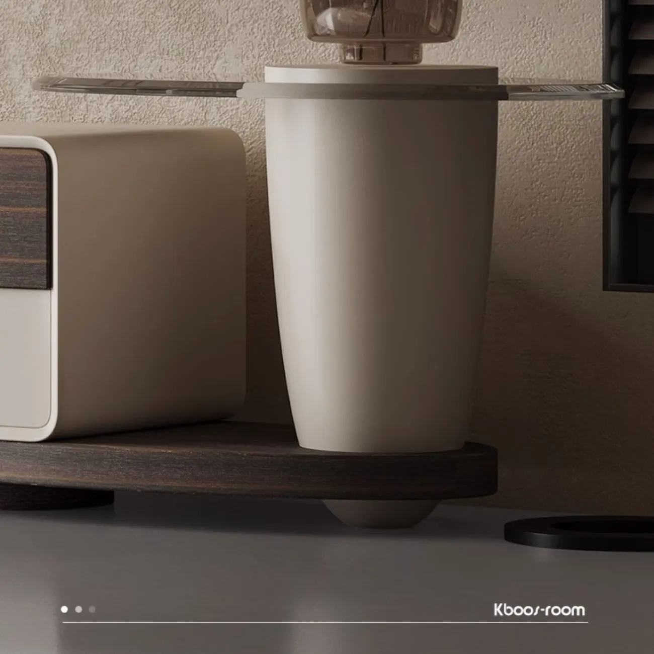 Дизайнерская тумба под телевизор в стиле Ваби-саби KBOOS 35776-29