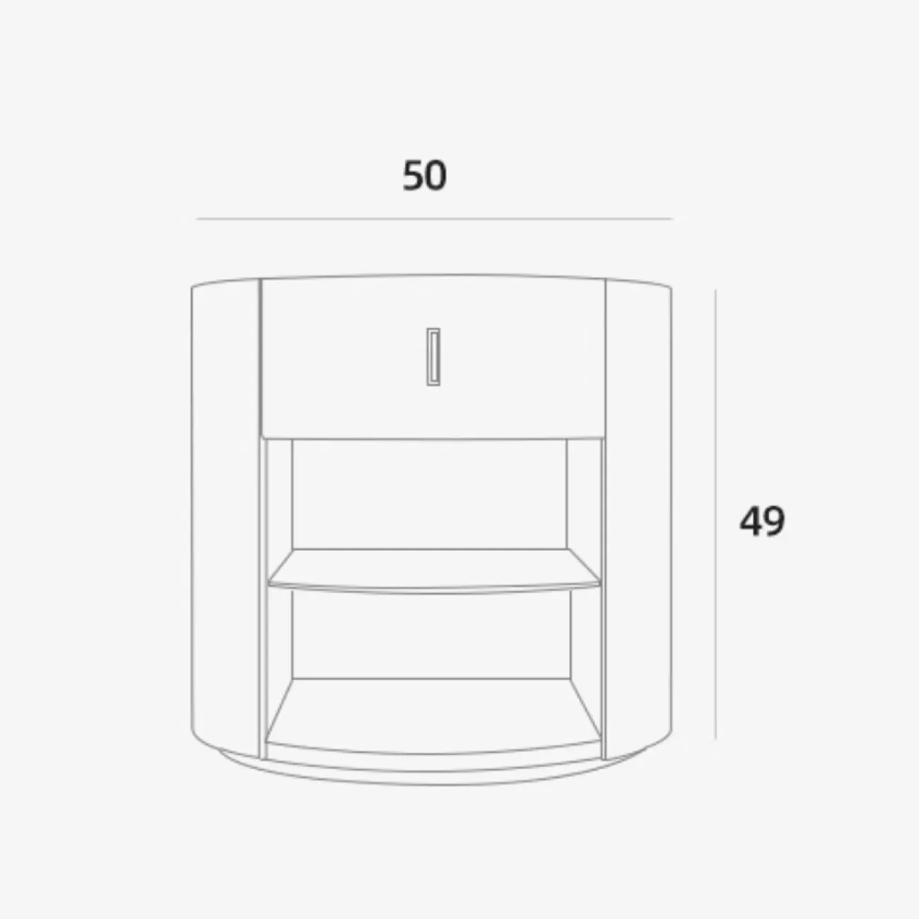 Прикроватная тумбочка из седельной кожи KBOOS 35777-29