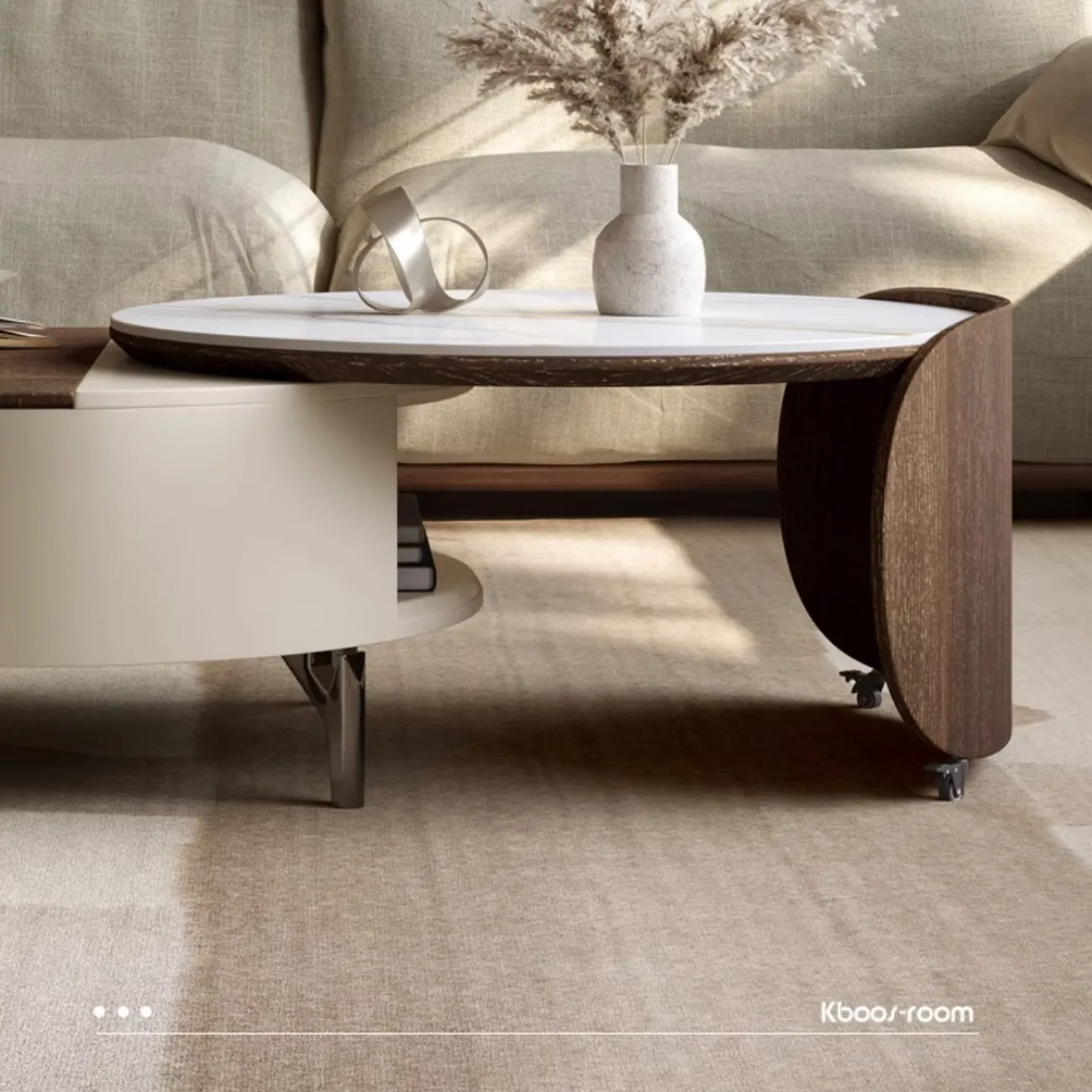 Креативный выдвижной журнальный столик из каменной плиты KBOOS 35779-29 Креативный выдвижной журнальный столик из каменной плиты KBOOS 35779-29