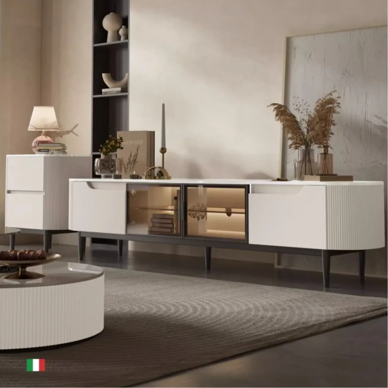 Роскошный ТВ-шкаф с каменной плитой KBOOS 35780-29