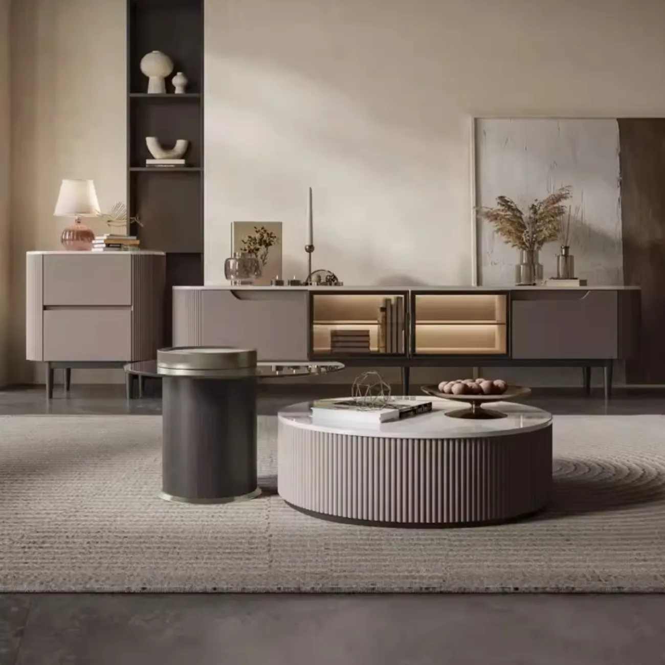 Роскошный ТВ-шкаф с каменной плитой KBOOS 35780-29