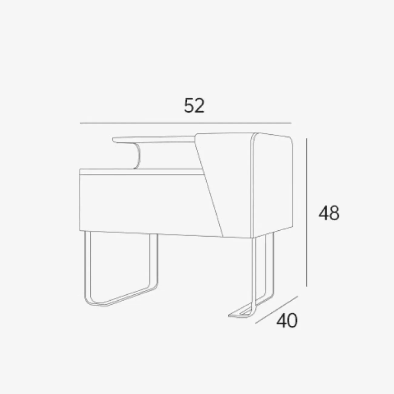 Современная прикроватная тумбочка из седельной кожи KBOOS 35782-29